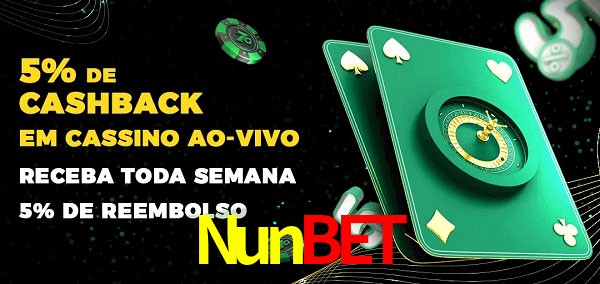 Promoções do cassino ao Vivo Nunbet
